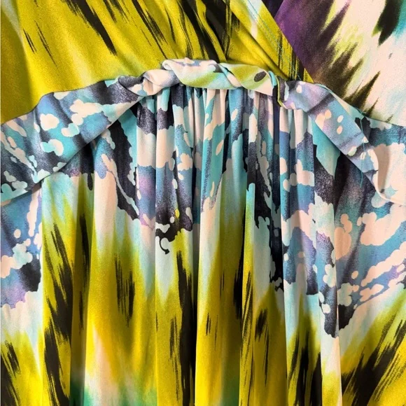 NY Collection Maxi Dress in Teal, Purple, Lime, Black - Picture 4 of 4